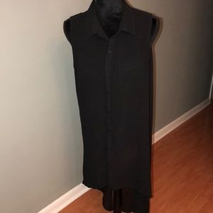 Black Sheer Sleeveless Cover Up